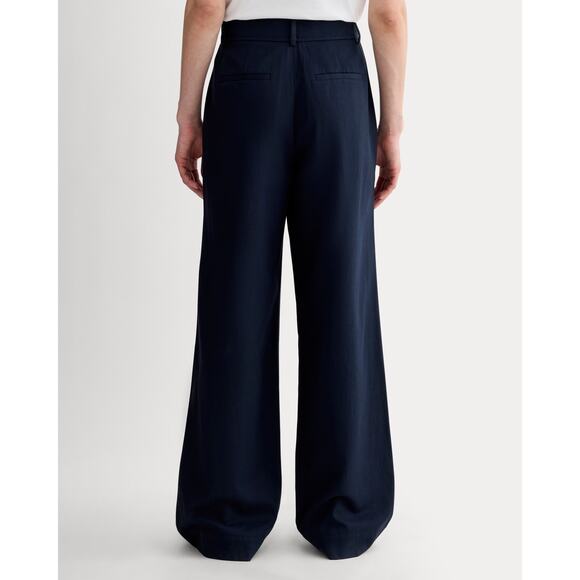 Everlane The Draper Tapered Pant in Buttersmooth Navy Blue 6 Short - Picture 8 of 8